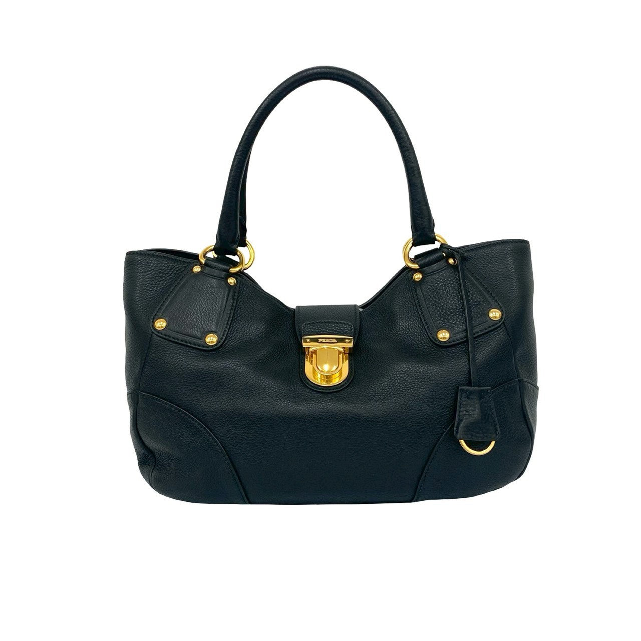 PRADA Handbag leather black