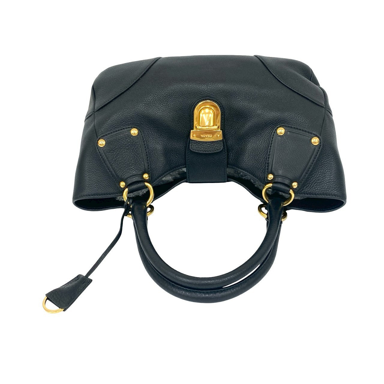 PRADA Handbag leather black