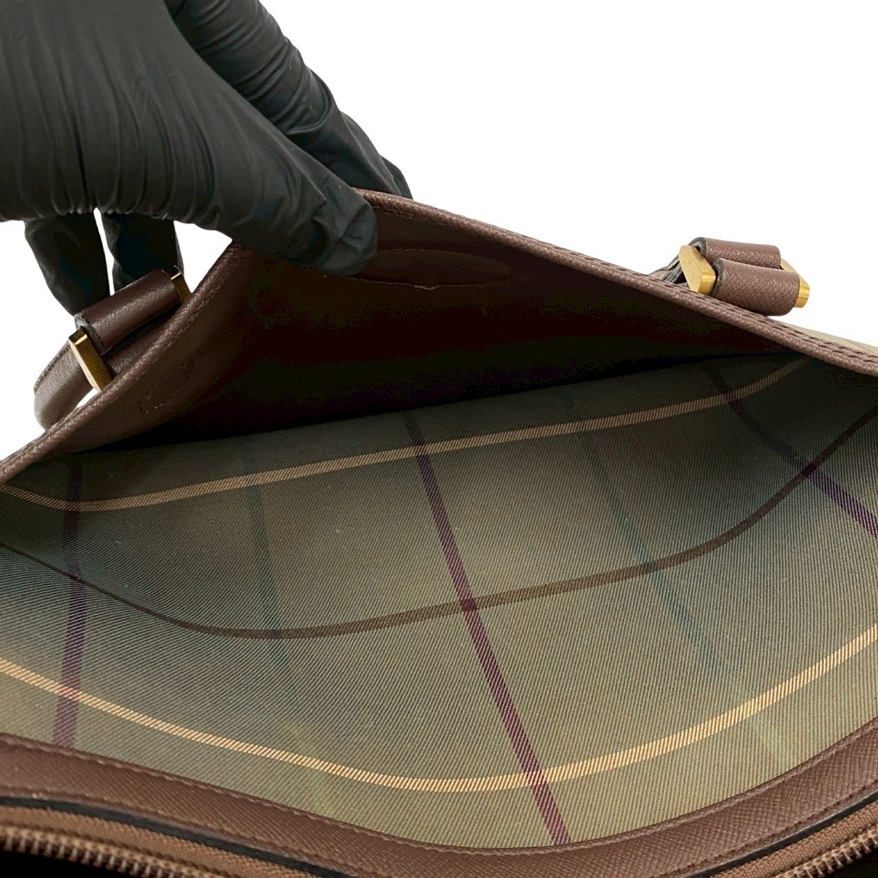 BURBERRY Handbag canvas Brown