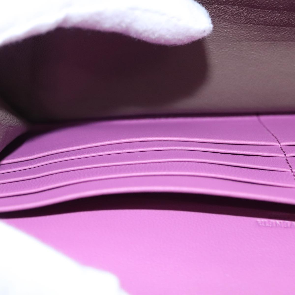 BOTTEGA VENETA Intecciato Long Wallet Leather Purple