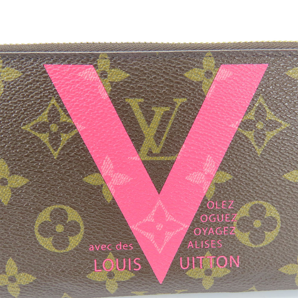 LOUIS VUITTON Long Wallet Purse M60936 Monogram Brown Zippy wallet Women Used Authentic