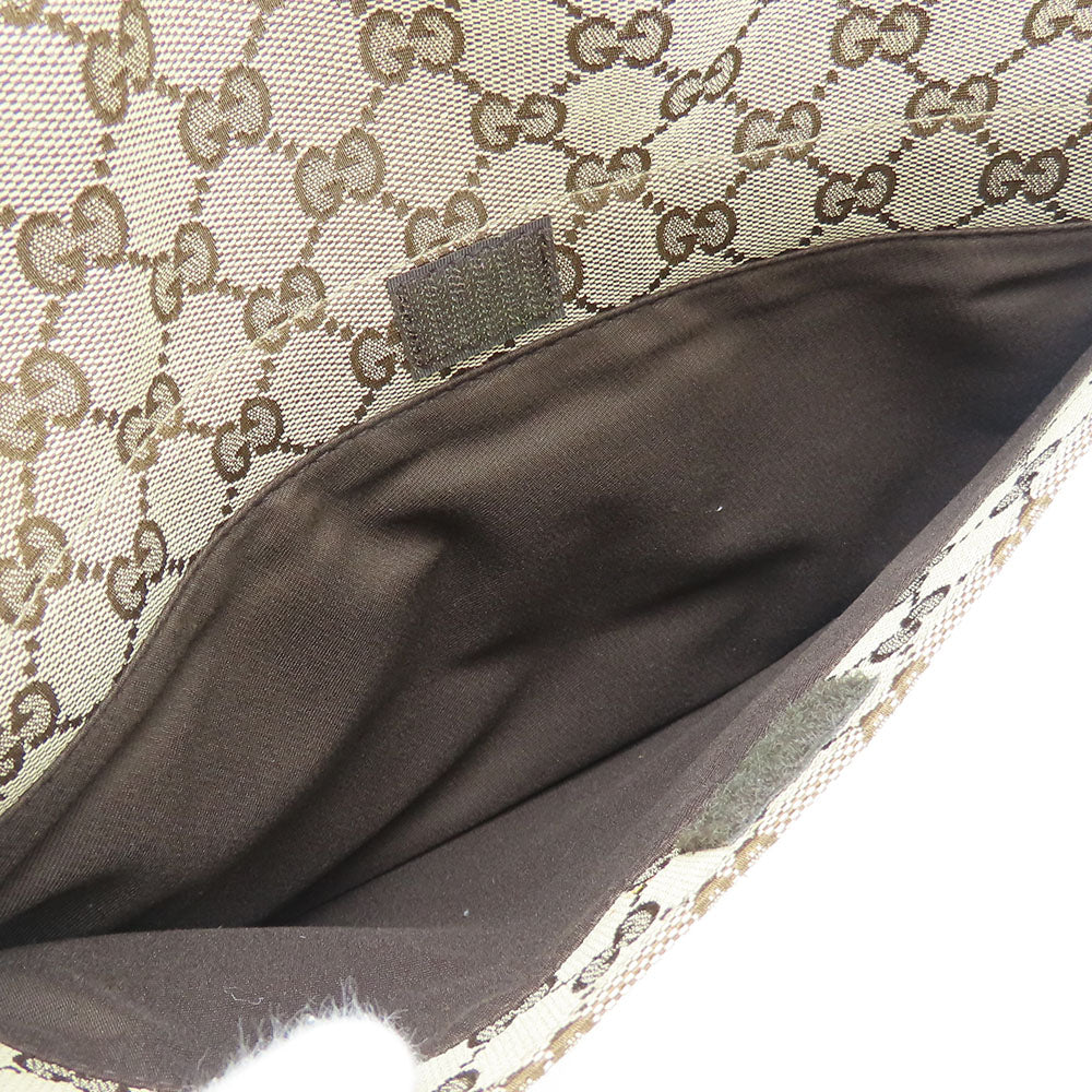 GUCCI Shoulder Bag 146236 GG canvas, leather beige unisex(Unisex) Used Authentic