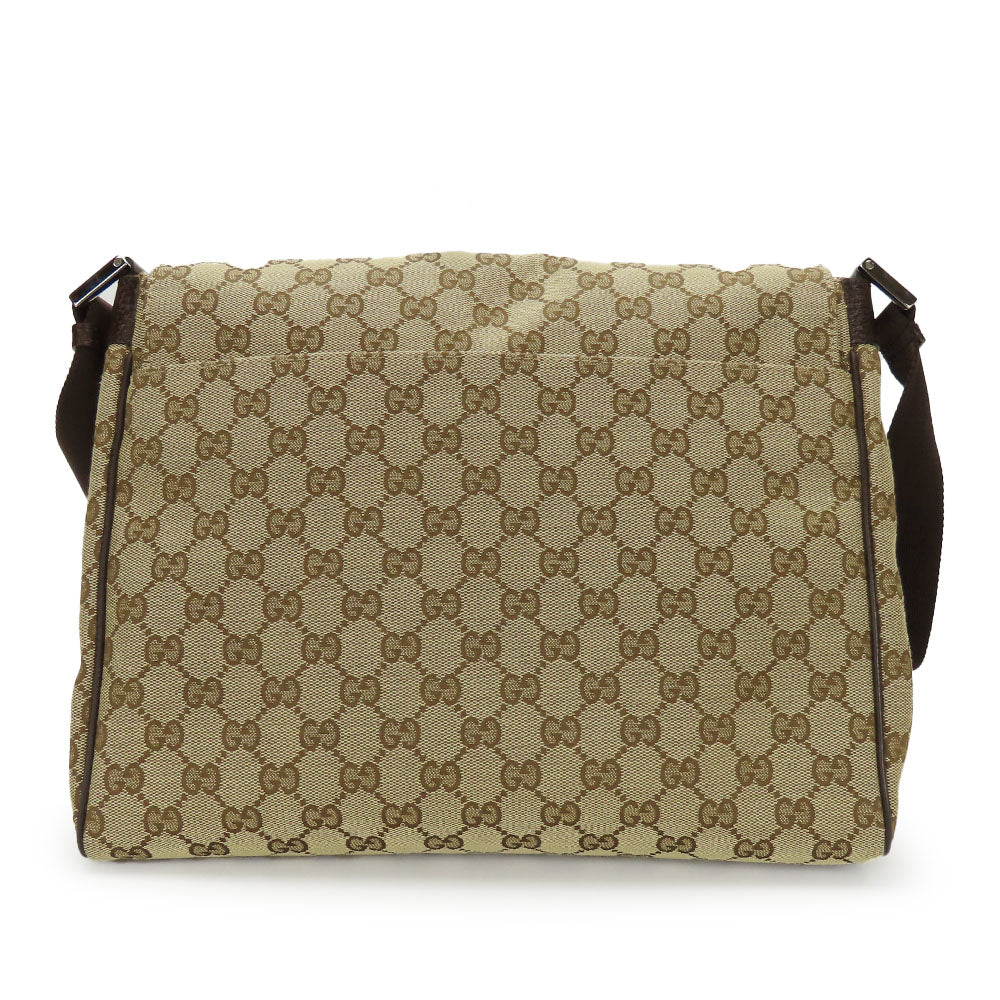 GUCCI Shoulder Bag 146236 GG canvas, leather beige unisex(Unisex) Used Authentic
