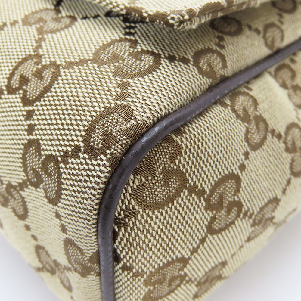 GUCCI Shoulder Bag 146236 GG canvas, leather beige unisex(Unisex) Used Authentic