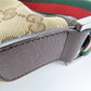 GUCCI Shoulder Bag 182092 GG canvas, leather beige Sherry line Women Used Authentic