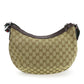 GUCCI Shoulder Bag 182092 GG canvas, leather beige Sherry line Women Used Authentic
