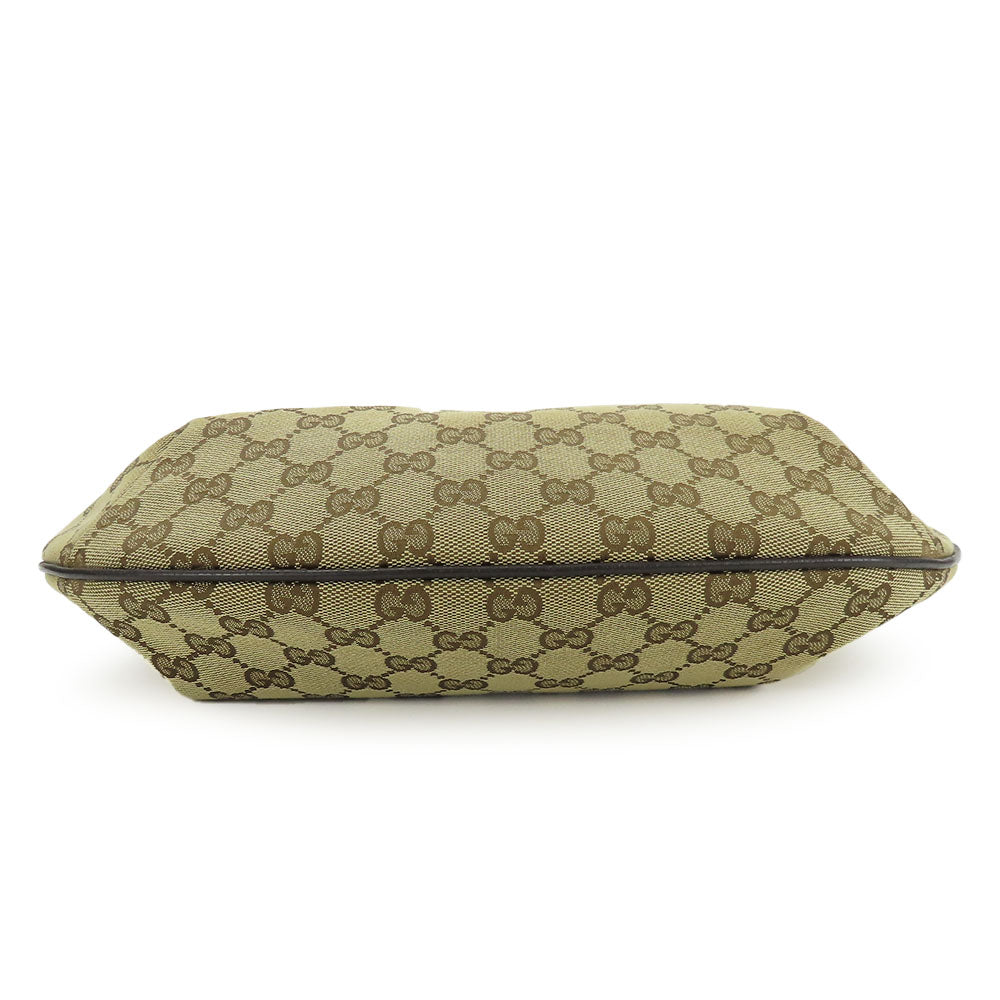 GUCCI Shoulder Bag 182092 GG canvas, leather beige Sherry line Women Used Authentic
