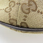 GUCCI Shoulder Bag 182092 GG canvas, leather beige Sherry line Women Used Authentic