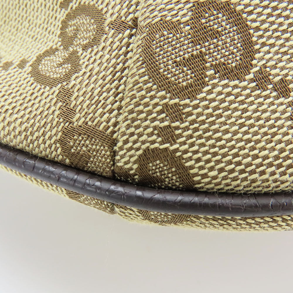 GUCCI Shoulder Bag 182092 GG canvas, leather beige Sherry line Women Used Authentic