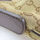 GUCCI Shoulder Bag 182092 GG canvas, leather beige Sherry line Women Used Authentic
