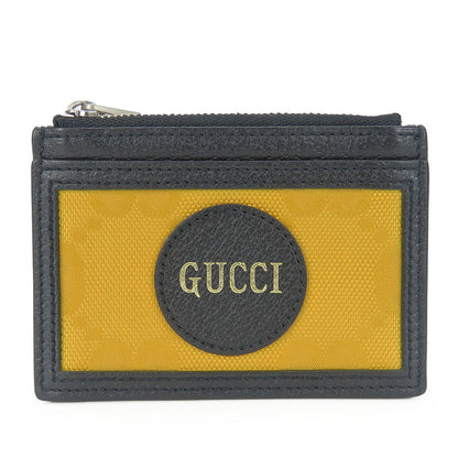 GUCCI Coin case 625583 Leather, GG Nylon yellow Off the grid Women(Unisex) Used Authentic