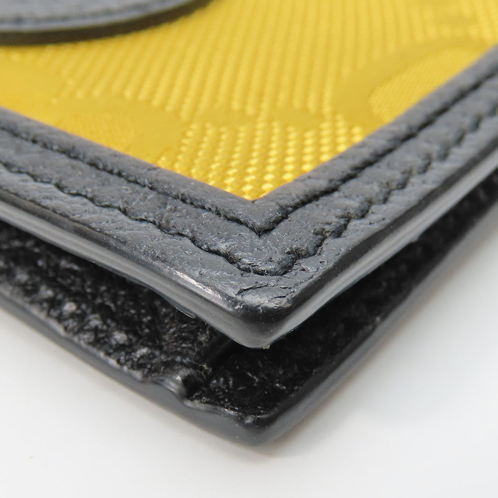 GUCCI Coin case 625583 Leather, GG Nylon yellow Off the grid Women(Unisex) Used Authentic