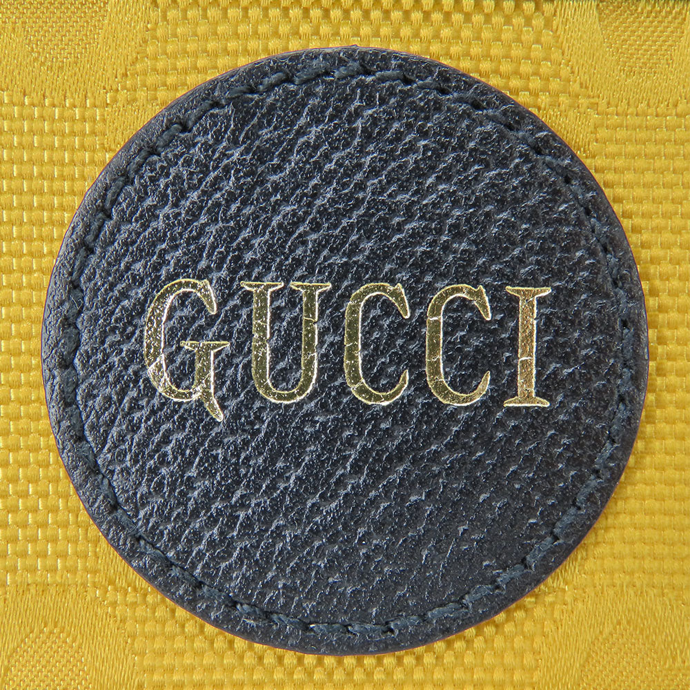 GUCCI Coin case 625583 Leather, GG Nylon yellow Off the grid Women(Unisex) Used Authentic