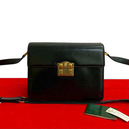 GUCCI Shoulder Bag leather black