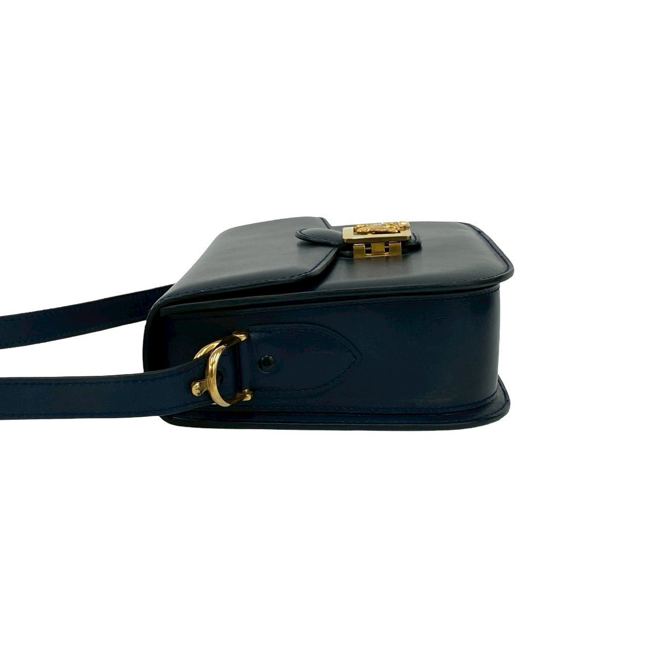 CELINE Shoulder Bag Calfskin Navy
