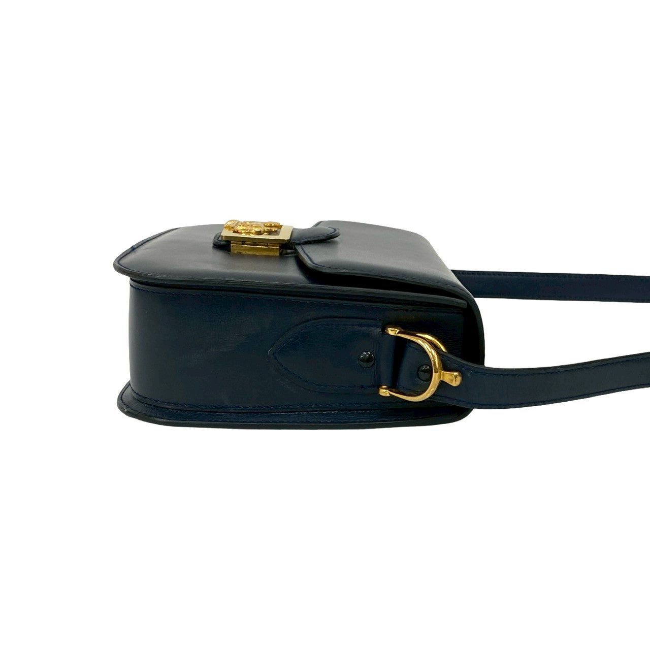 CELINE Shoulder Bag Calfskin Navy