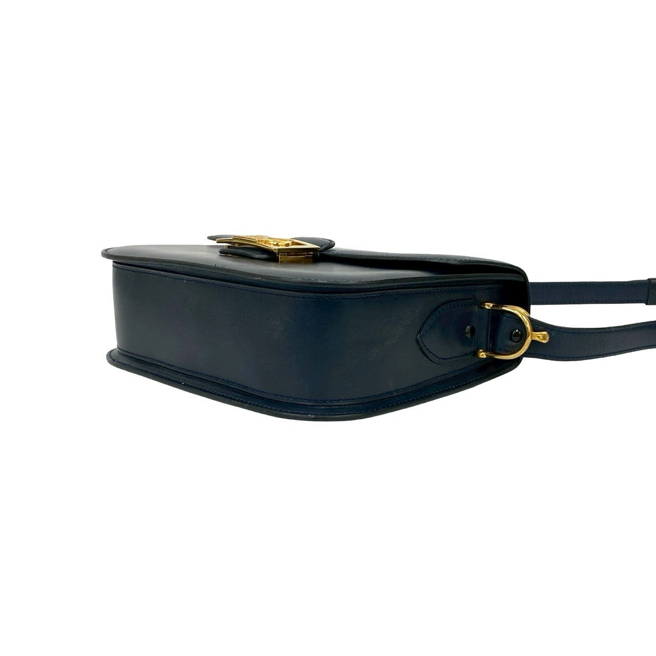 CELINE Shoulder Bag Calfskin Navy