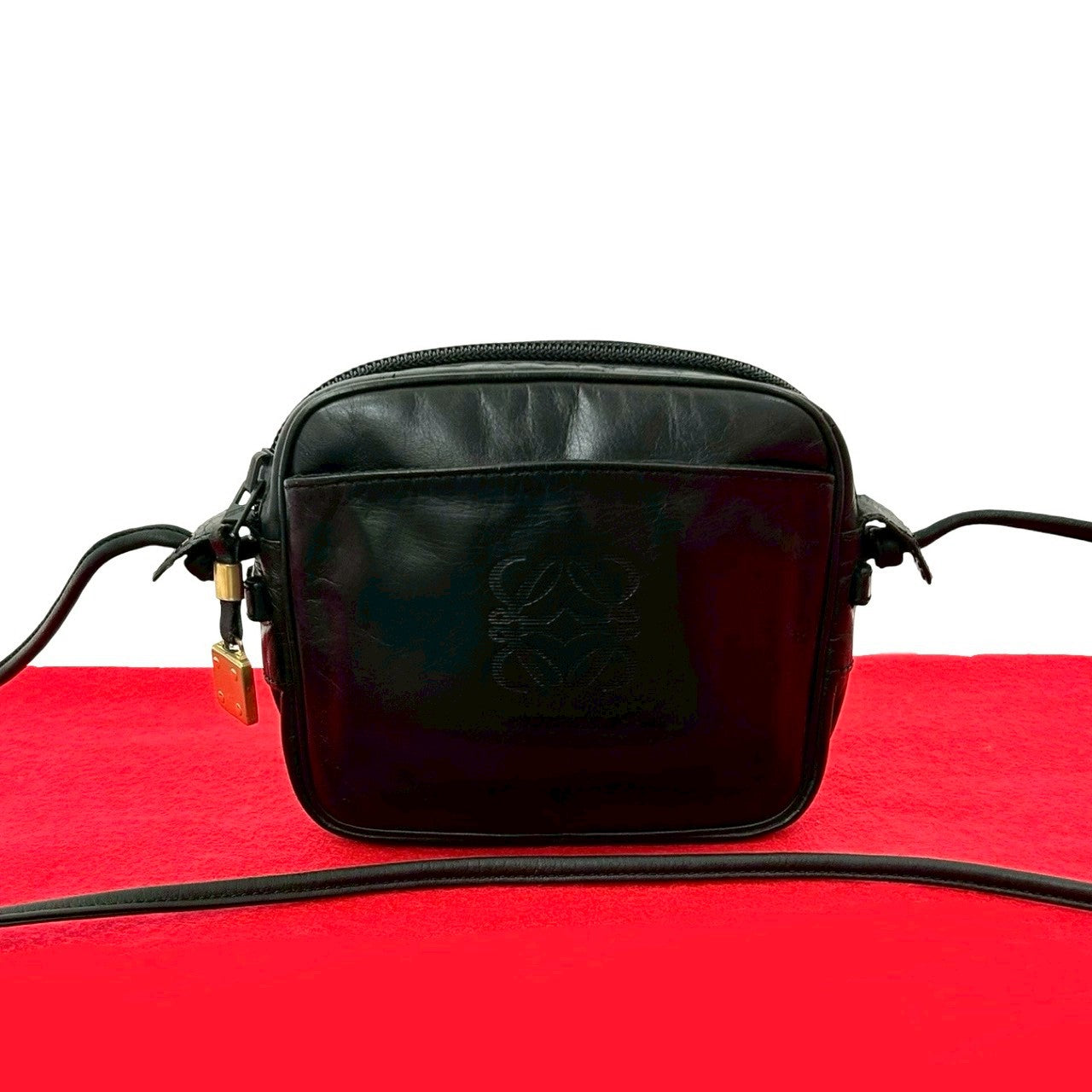LOEWE Shoulder Bag leather black