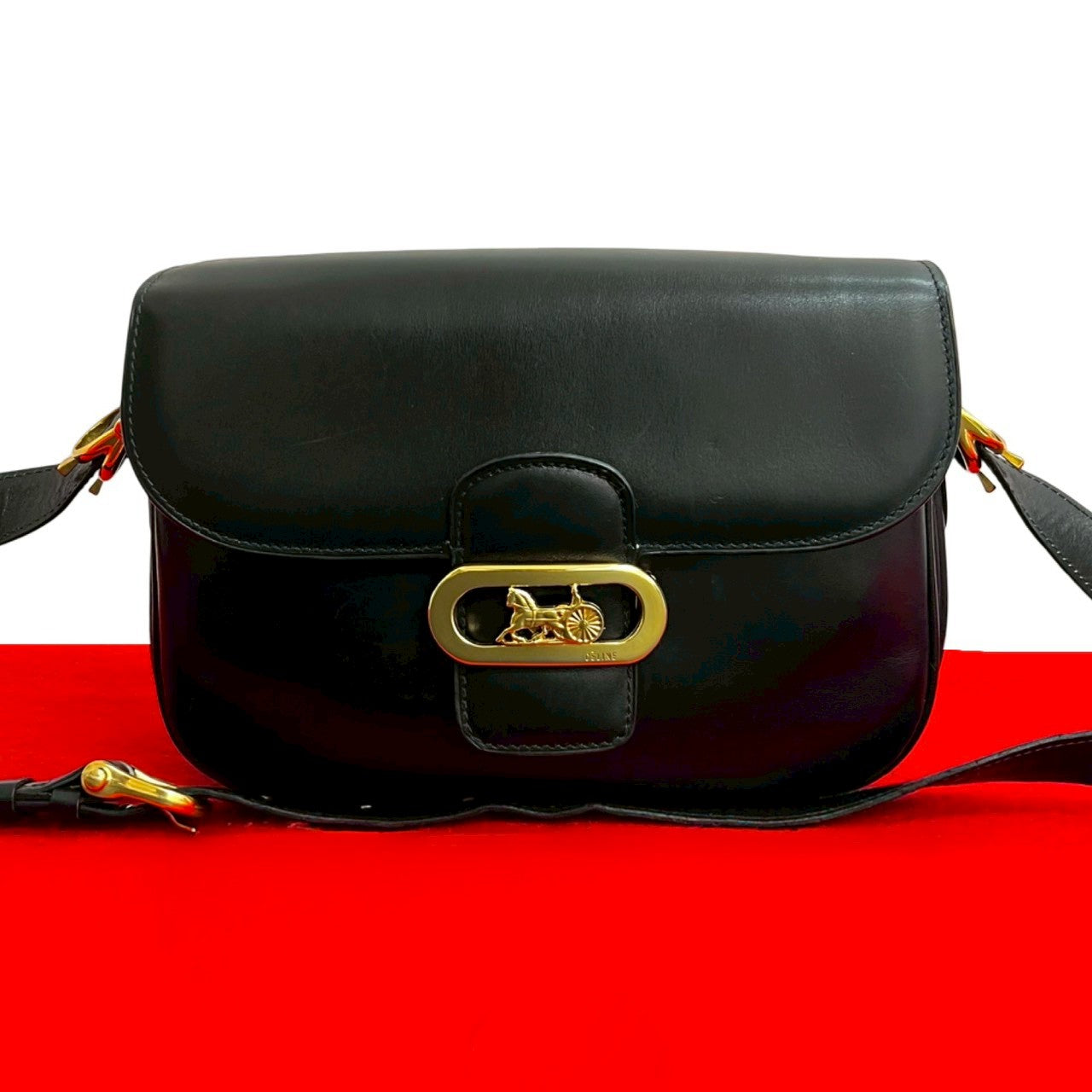 CELINE Shoulder Bag Calfskin black