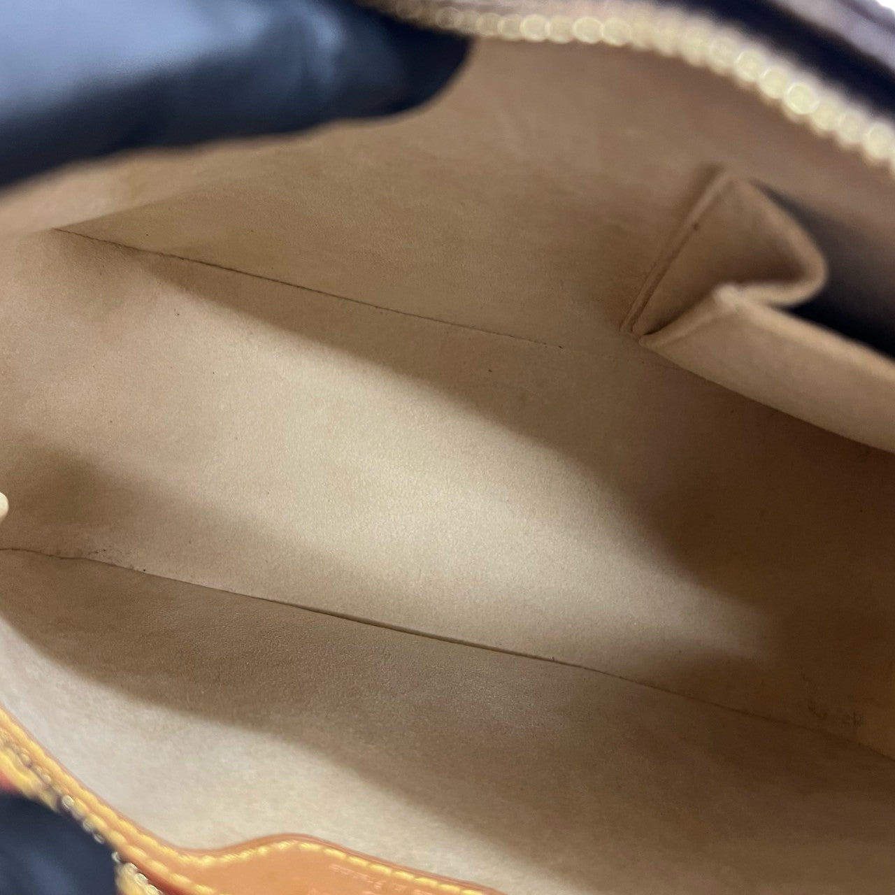 LOUIS VUITTON Shoulder Bag leather Brown Monogram Looping MM