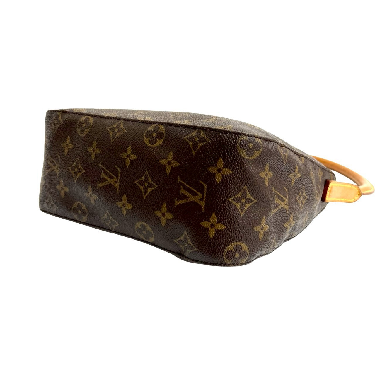 LOUIS VUITTON Shoulder Bag leather Brown Monogram Looping MM
