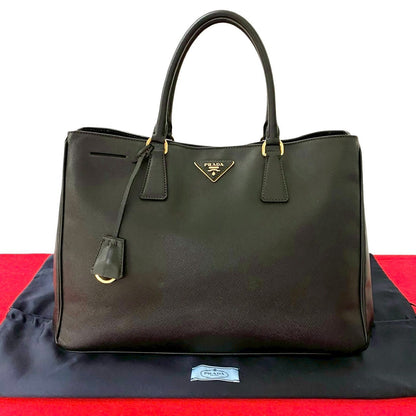 PRADA Handbag leather black Galleria