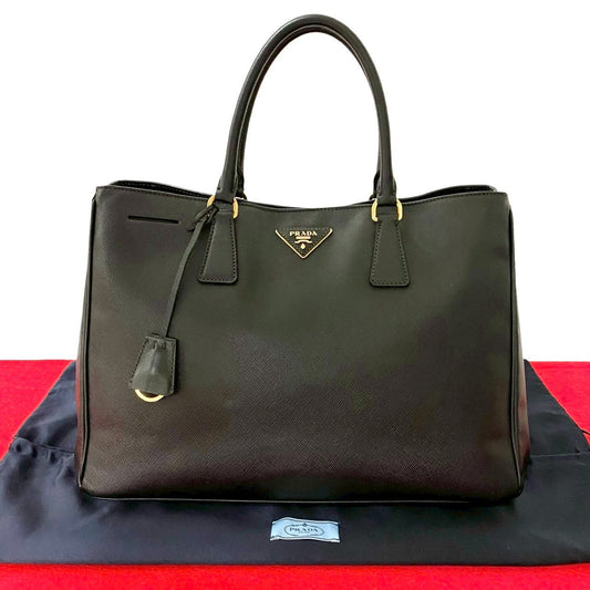 PRADA Handbag leather black Galleria