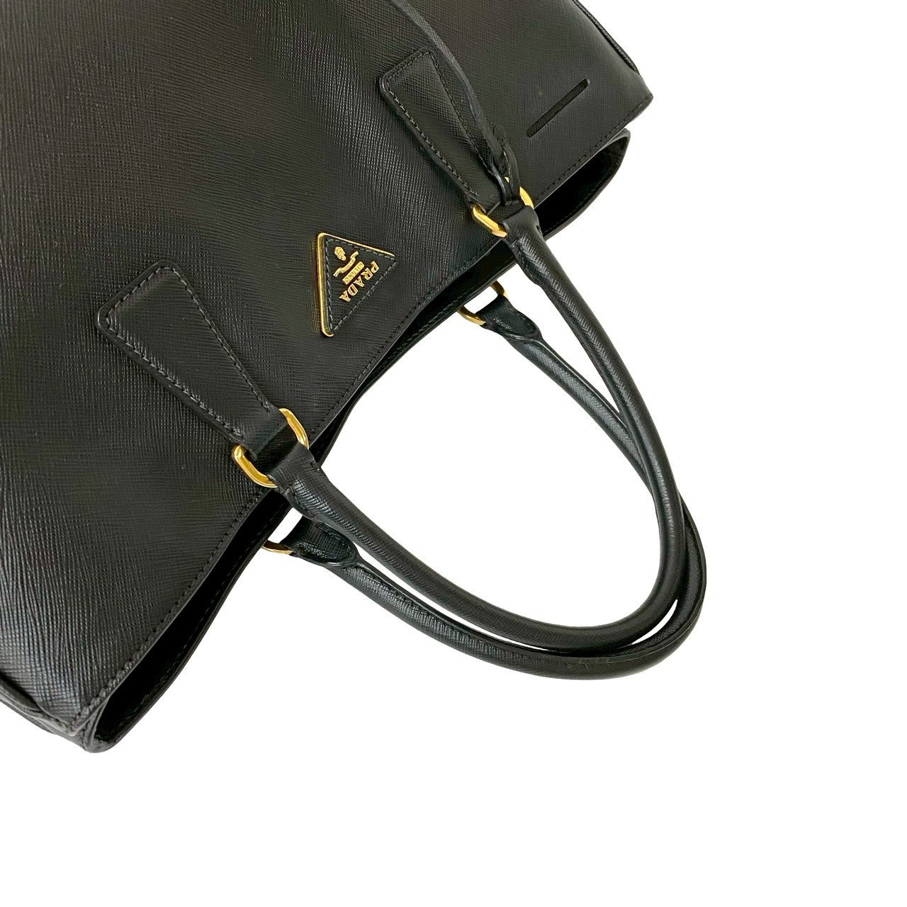 PRADA Handbag leather black Galleria
