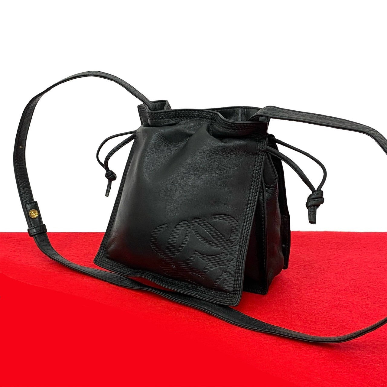 LOEWE Shoulder Bag leather black