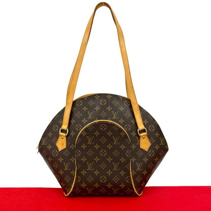 LOUIS VUITTON Shoulder Bag leather Brown Monogram Ellipse Shopping