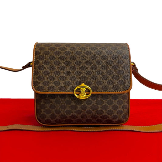 CELINE Shoulder Bag leather Brown