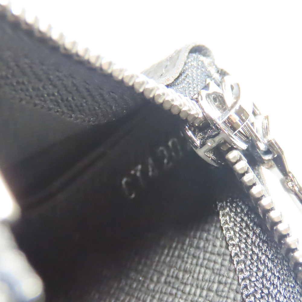 LOUIS VUITTON Coin case M80905 Monogram Eclipse gray Pochette Kle mens Used Authentic