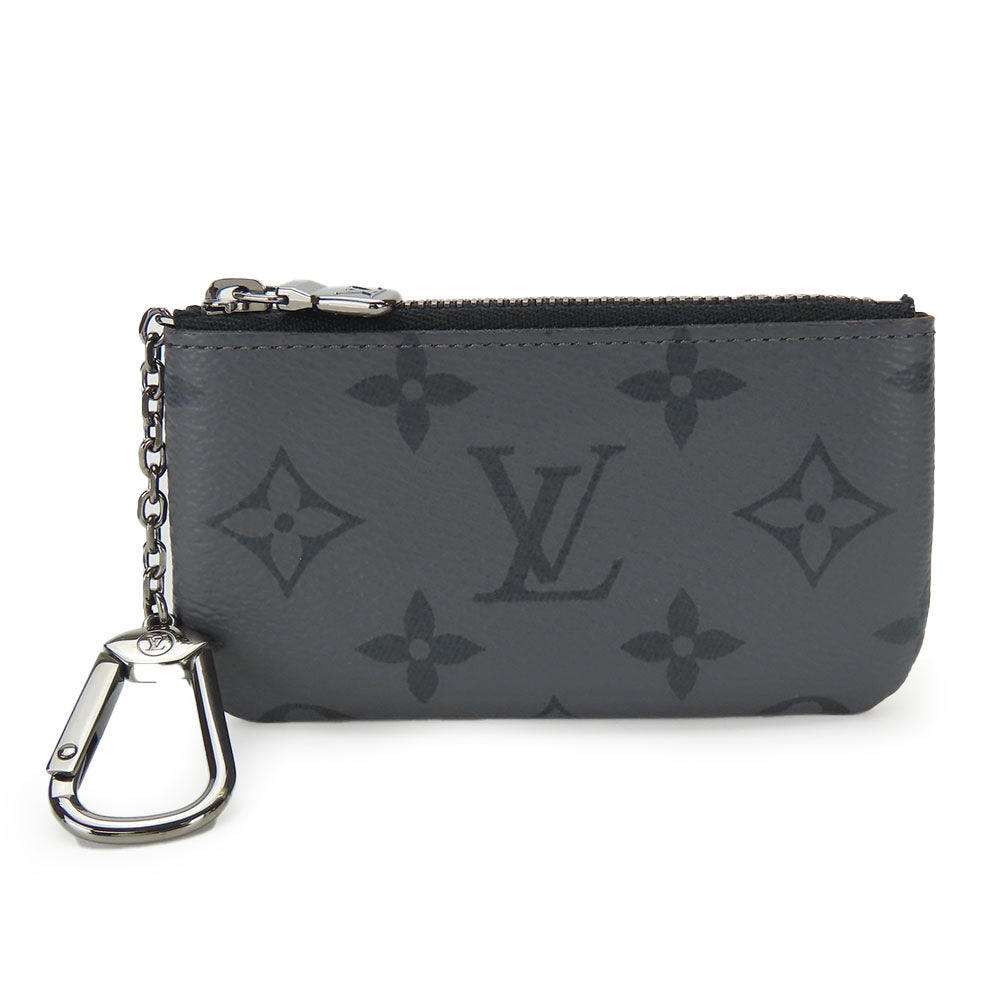 LOUIS VUITTON Coin case M80905 Monogram Eclipse gray Pochette Kle mens Used Authentic