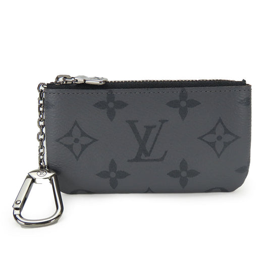 LOUIS VUITTON Coin case M80905 Monogram Eclipse gray Pochette Kle mens Used Authentic
