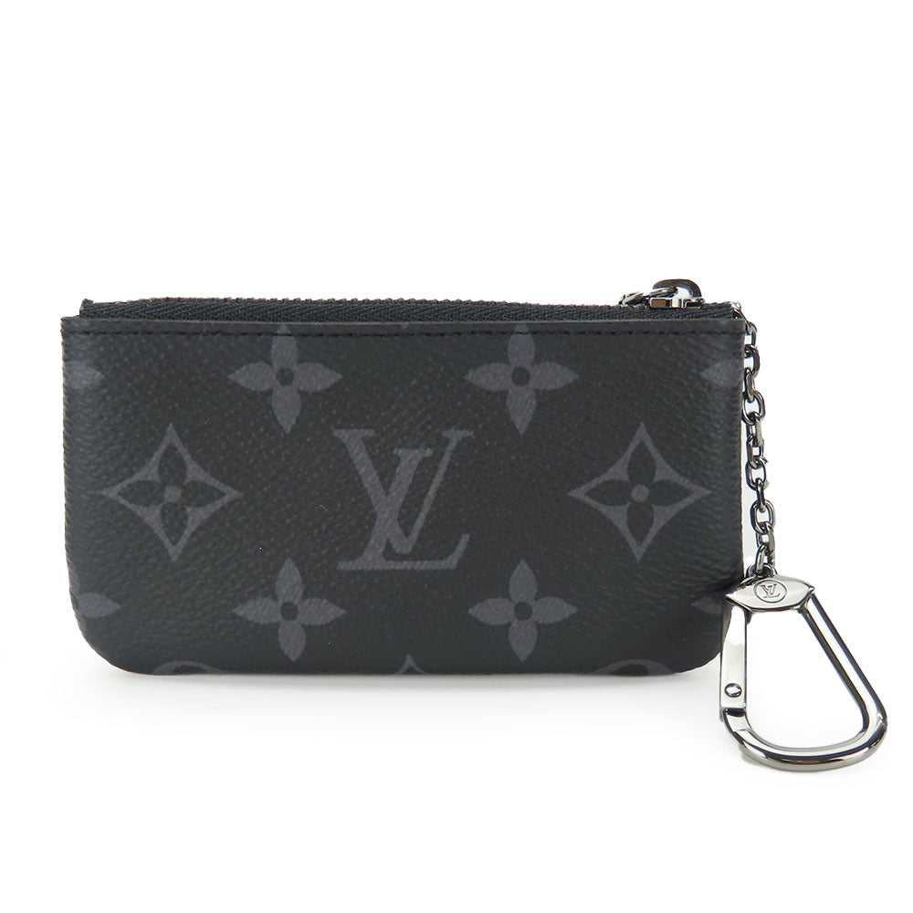LOUIS VUITTON Coin case M80905 Monogram Eclipse gray Pochette Kle mens Used Authentic