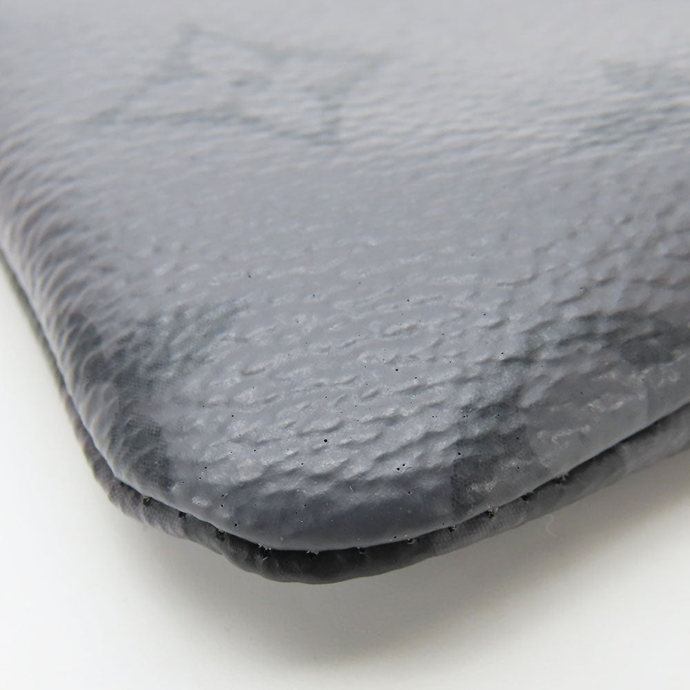 LOUIS VUITTON Coin case M80905 Monogram Eclipse gray Pochette Kle mens Used Authentic