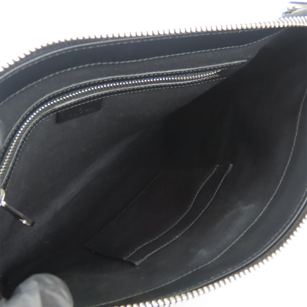 GUCCI Shoulder Bag 474137 GG Supreme Canvas black mens Used Authentic
