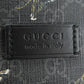 GUCCI Shoulder Bag 474137 GG Supreme Canvas black mens Used Authentic