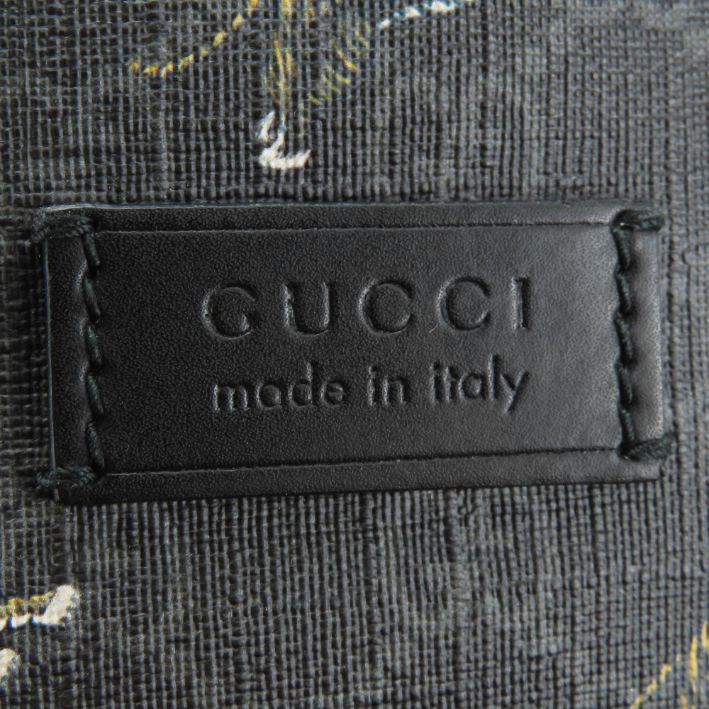 GUCCI Shoulder Bag 474137 GG Supreme Canvas black mens Used Authentic
