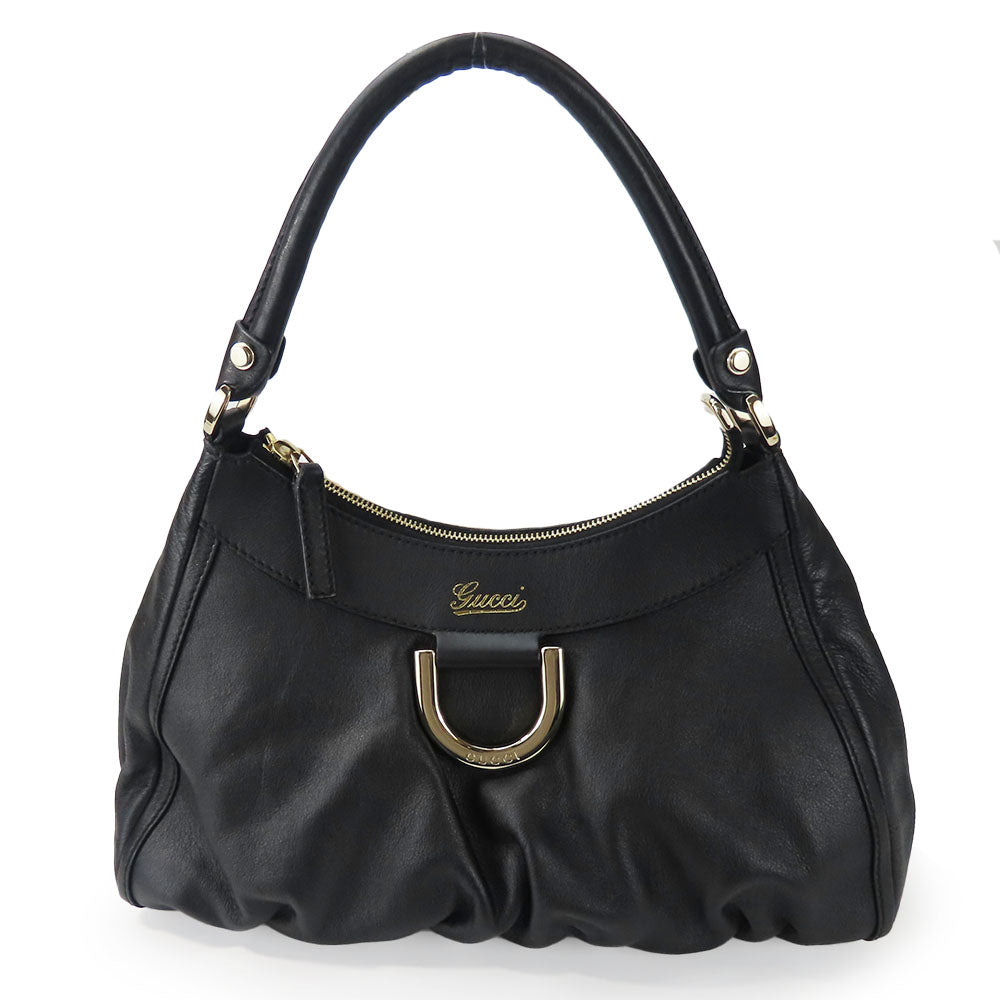 GUCCI Handbag 190525 leather black Women Used Authentic