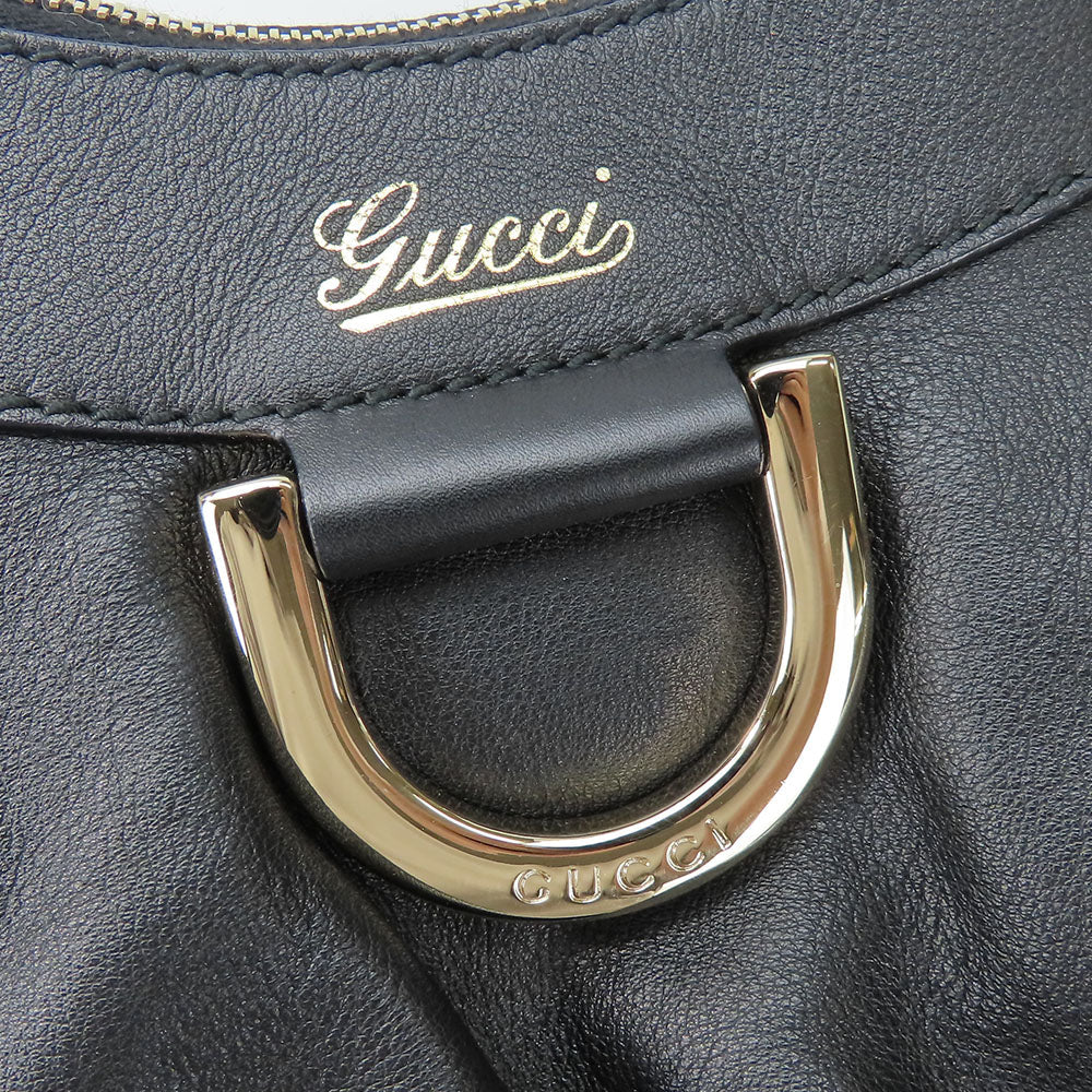 GUCCI Handbag 190525 leather black Women Used Authentic