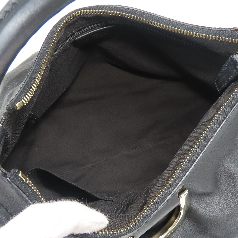 GUCCI Handbag 190525 leather black Women Used Authentic