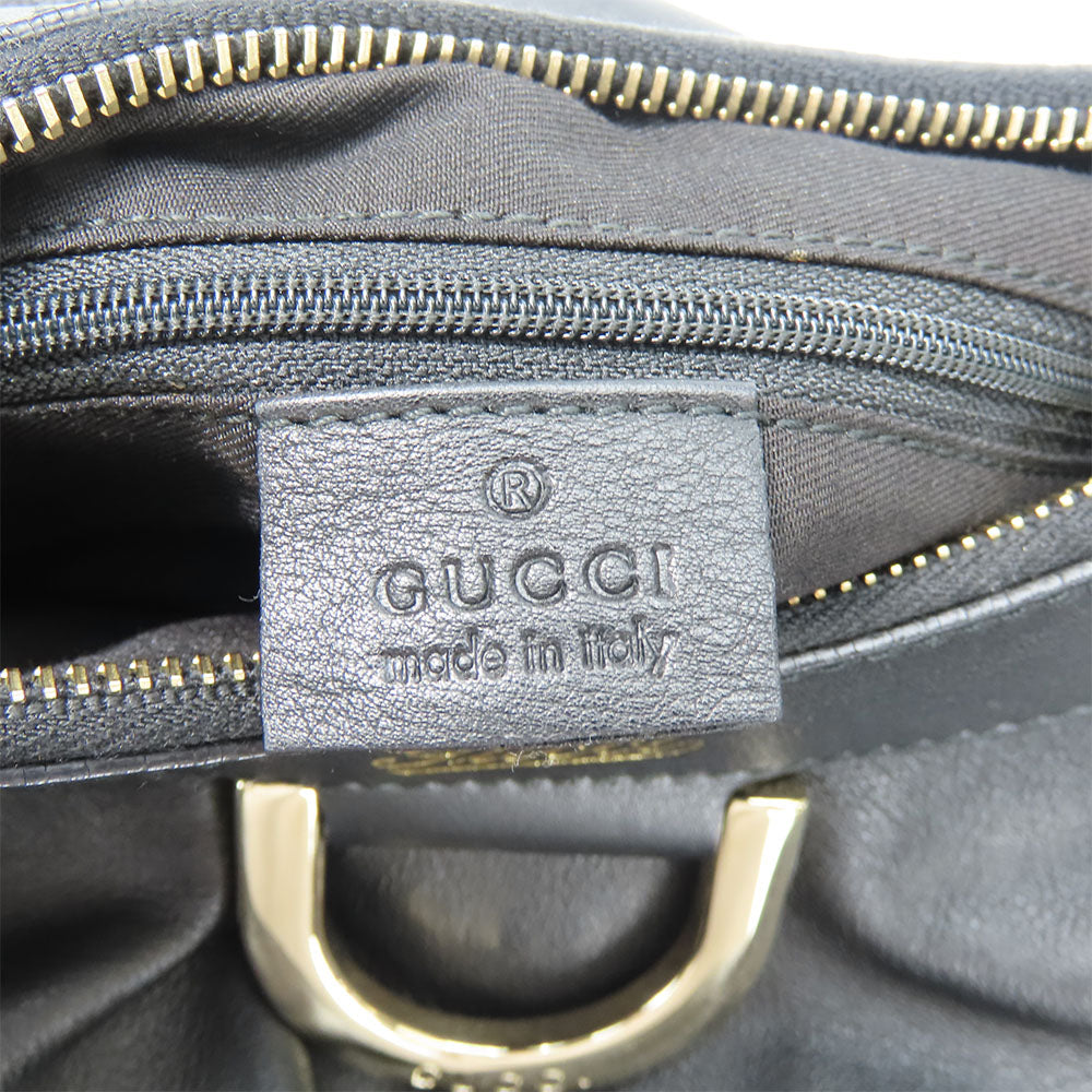 GUCCI Handbag 190525 leather black Women Used Authentic