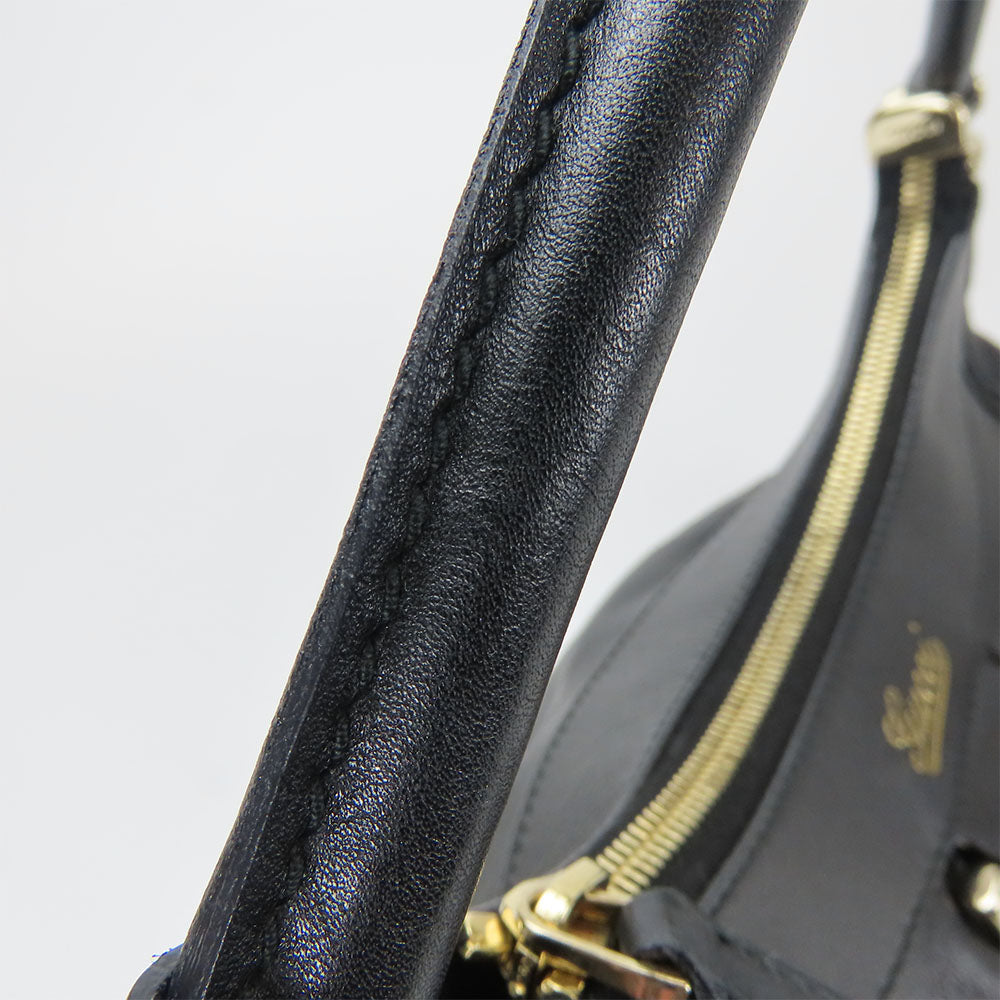 GUCCI Handbag 190525 leather black Women Used Authentic
