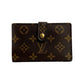 LOUIS VUITTON Bifold Wallet leather Brown Monogram Portefeuille Vienova