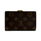 LOUIS VUITTON Bifold Wallet leather Brown Monogram Portefeuille Vienova