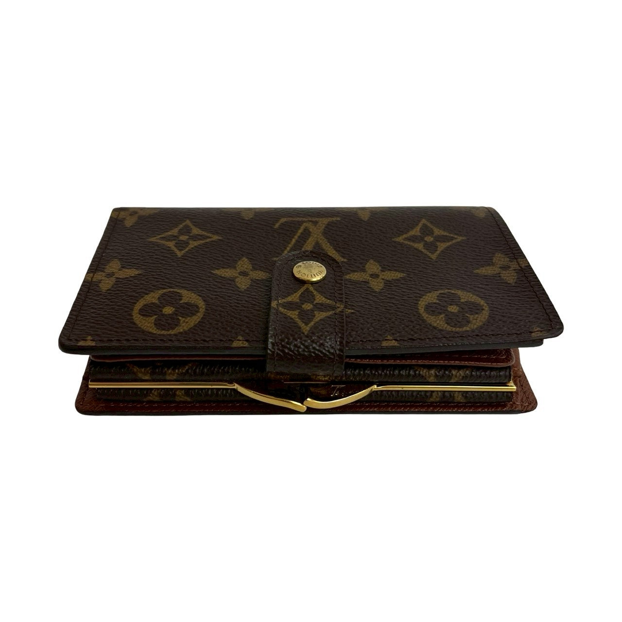 LOUIS VUITTON Bifold Wallet leather Brown Monogram Portefeuille Vienova