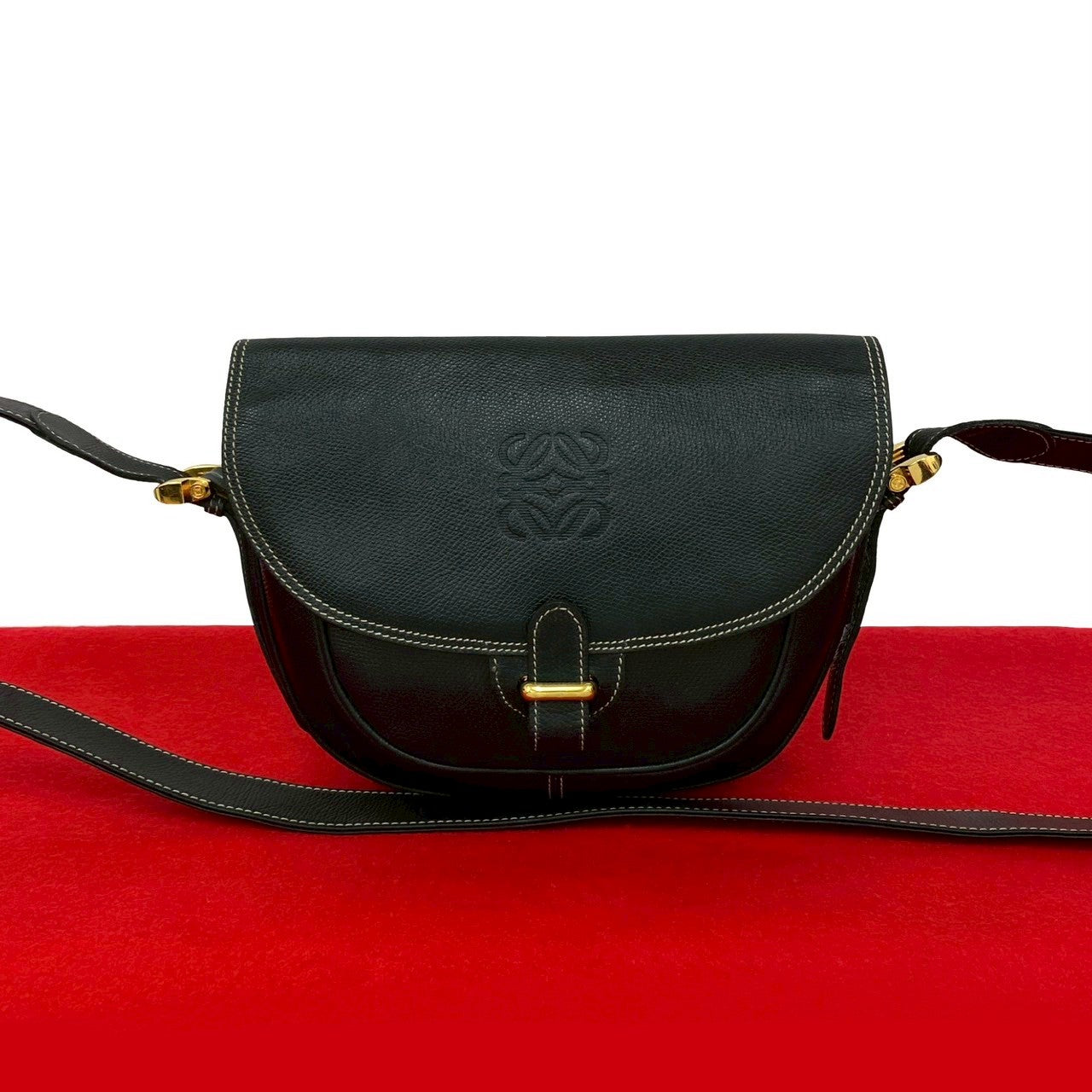 LOEWE Shoulder Bag leather black