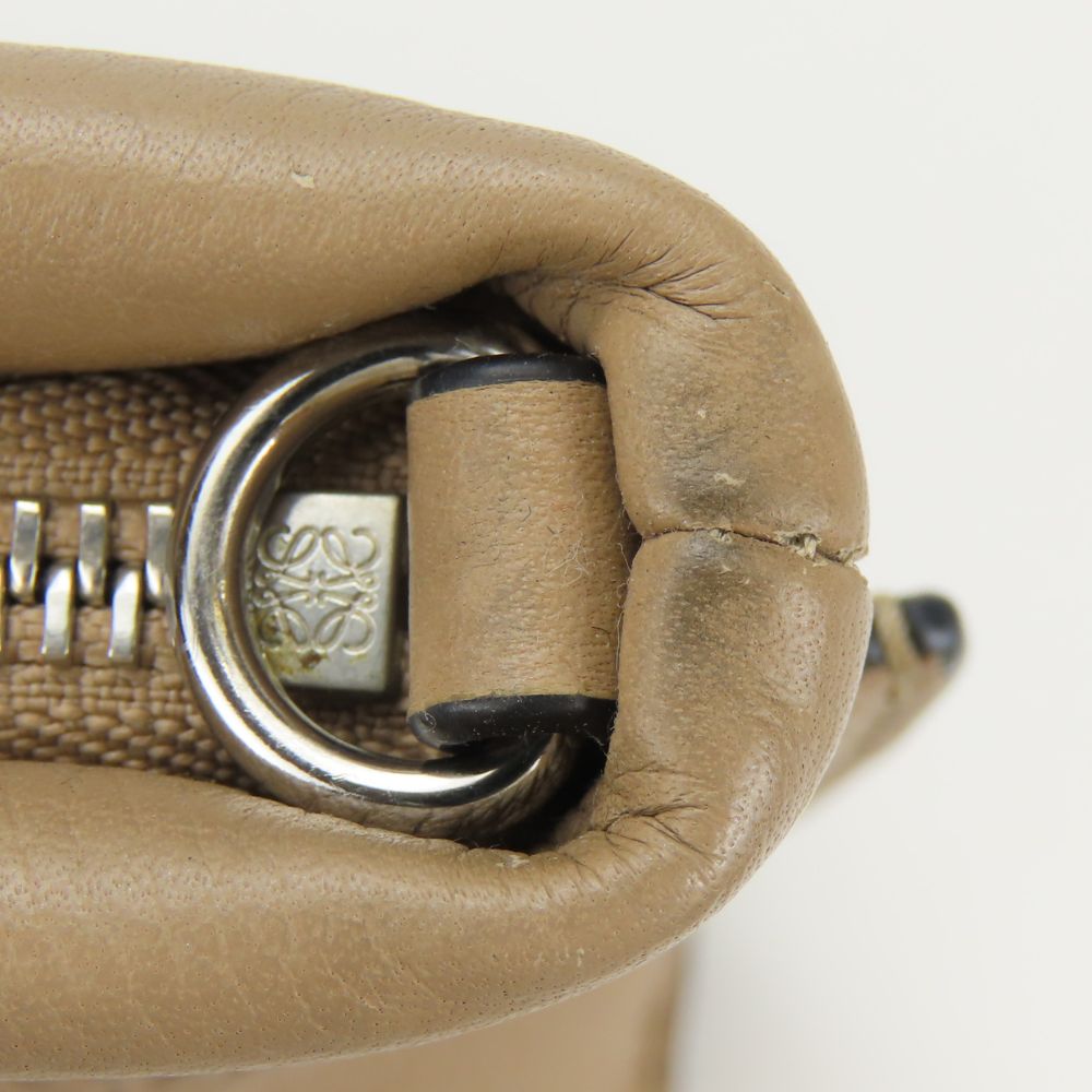 LOEWE Shoulder Bag leather Gurege Missy Women Used Authentic