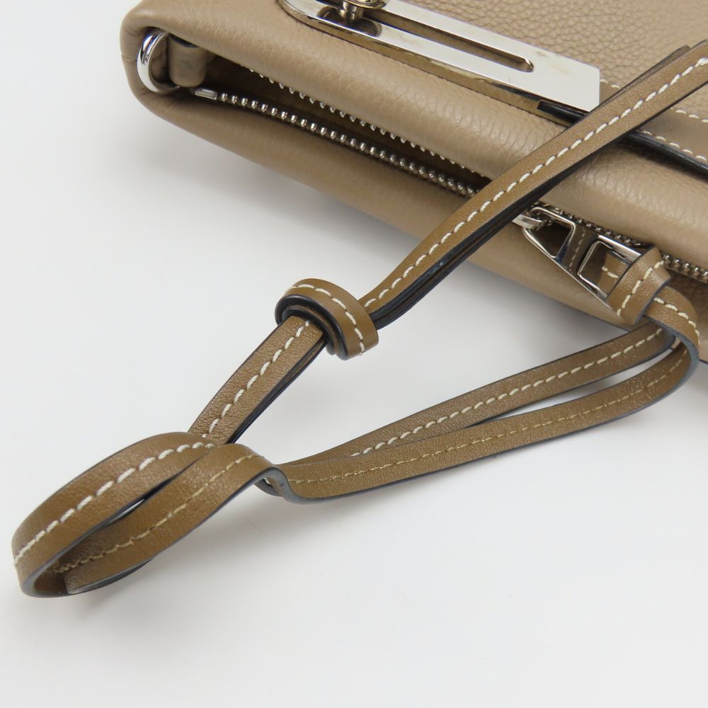 LOEWE Shoulder Bag leather Gurege Missy Women Used Authentic